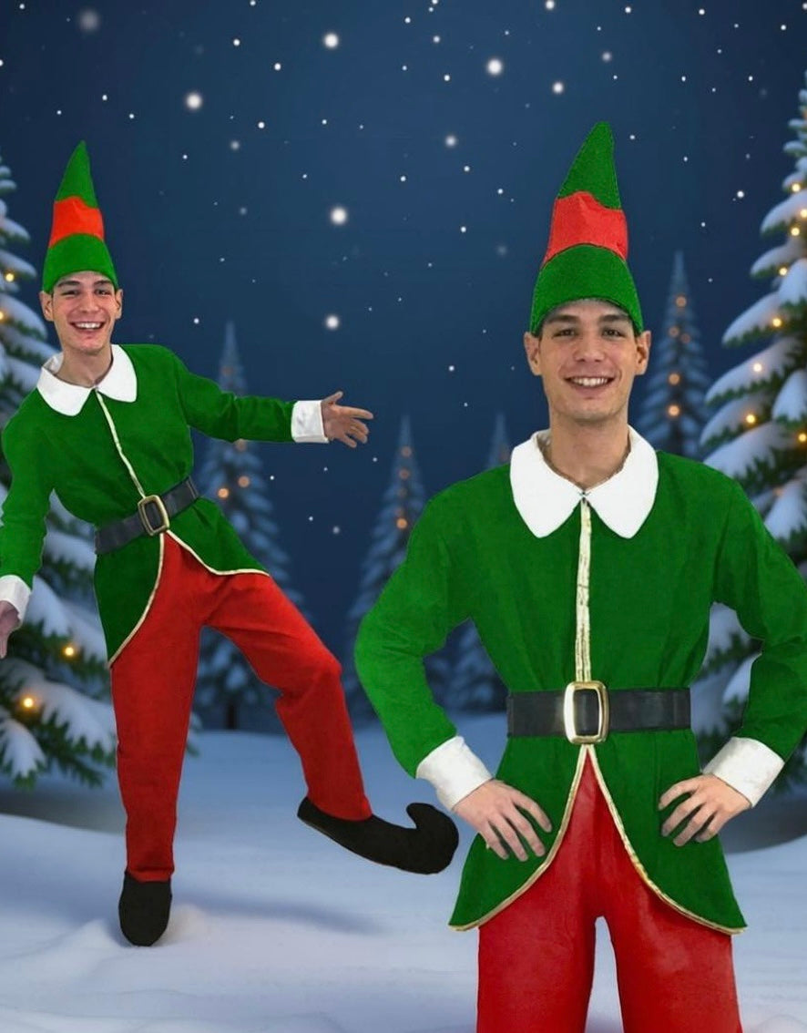 Green & Red Christmas Mens Elf Costume – Sowest Fancy Dress