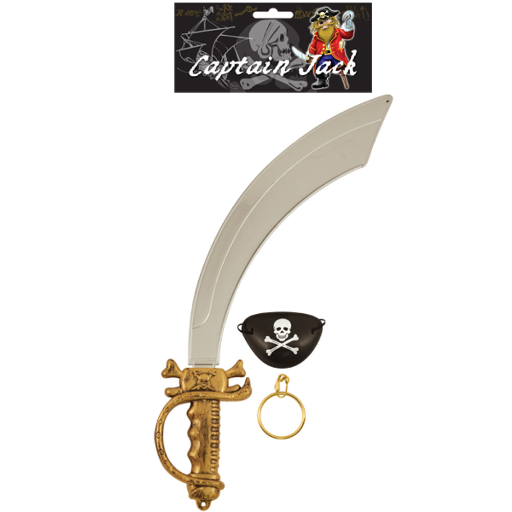 Pirate Cutlass Sword and Accessories Set - Adult Fancy Dress