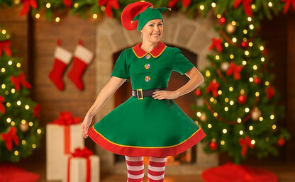 Christmas Sweet Elf Fancy Dress Costume