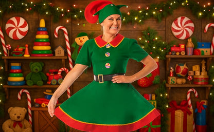 Christmas Sweet Elf Fancy Dress Costume