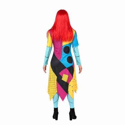 Patch Dress-Red Wig-Socks.Gloves