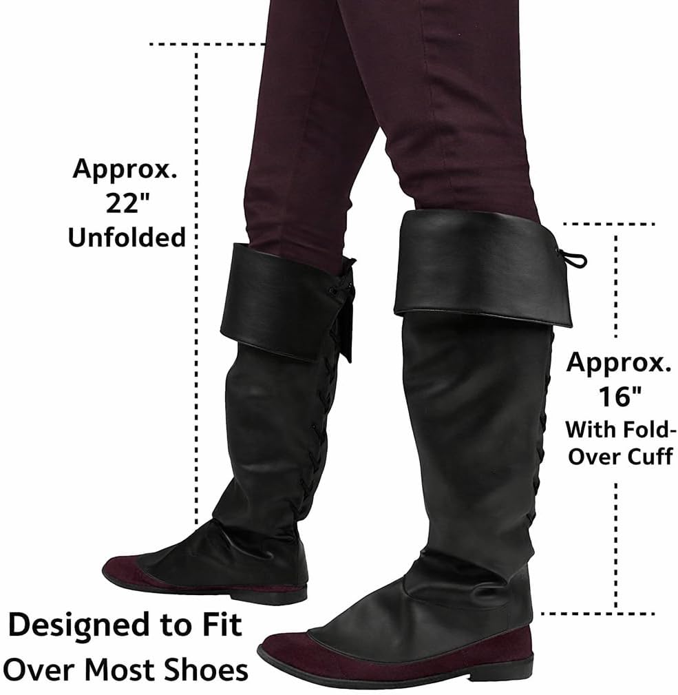 Black Pirate Boot Covers