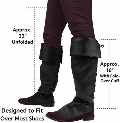 Black Pirate Boot Covers