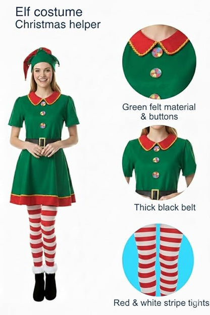 Christmas Sweet Elf Fancy Dress Costume