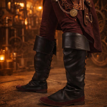 Black Pirate Boot Covers