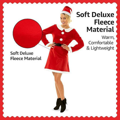 Christmas Miss Santa Fancy Dress Costume