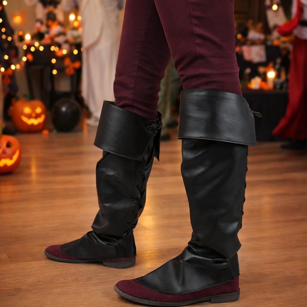 Black Pirate Boot Covers