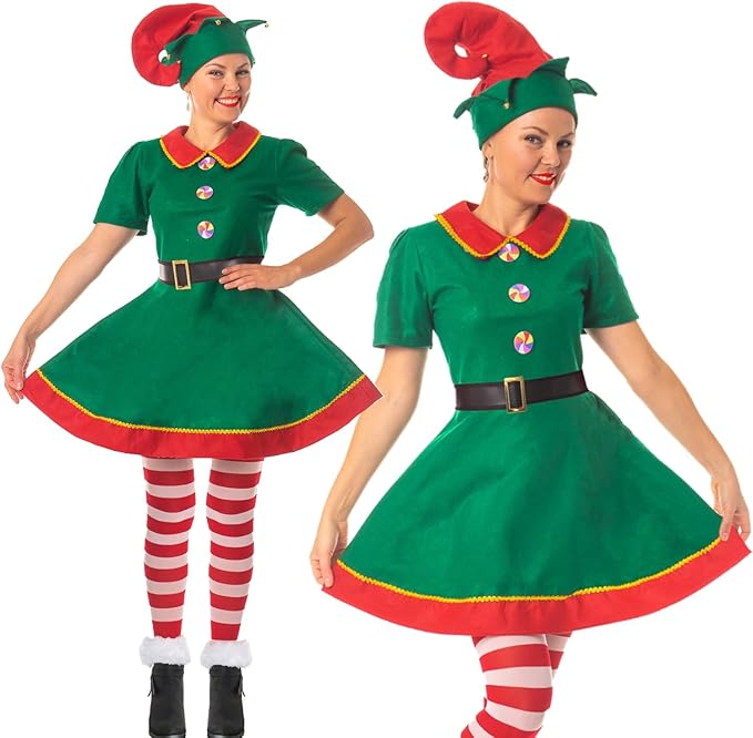 Christmas Sweet Elf Fancy Dress Costume