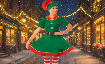 Christmas Sweet Elf Fancy Dress Costume