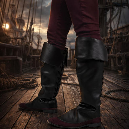 Black Pirate Boot Covers