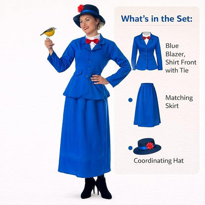 Mary Poppins Blue One Size