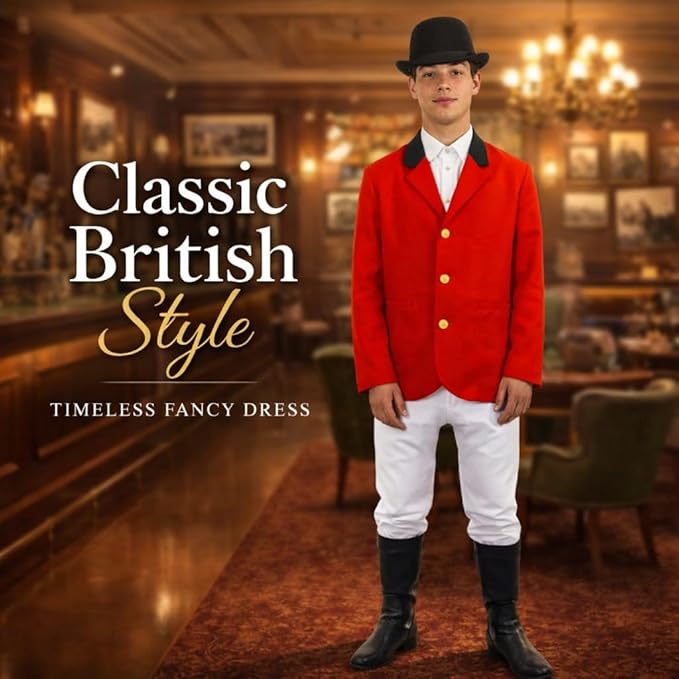 Fox Hunter Jockey Costume Outfit Stag Do Party Group Adult Hunting Fan –  Sowest Fancy Dress