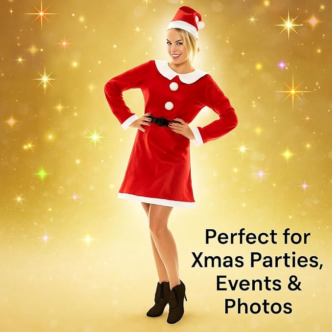 Christmas Miss Santa Fancy Dress Costume