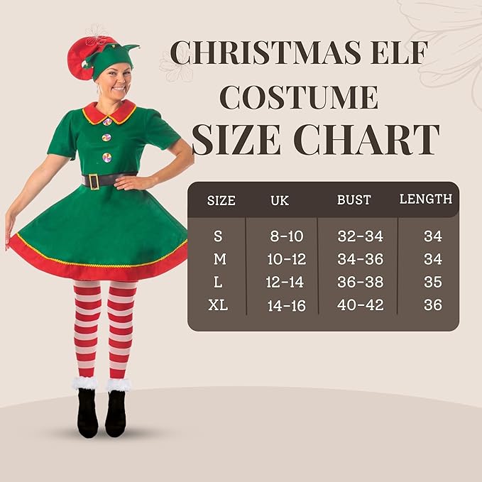 Christmas Sweet Elf Fancy Dress Costume