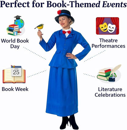 Mary Poppins Blue One Size