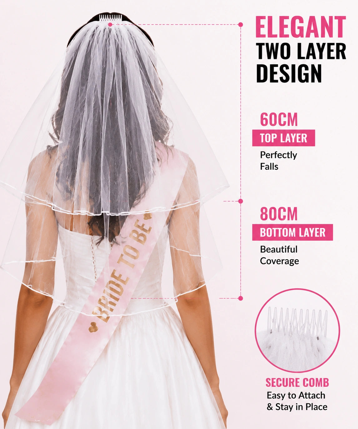 Bride to Be Veil (white)
