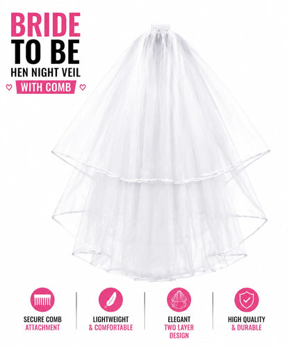 Bride to Be Veil (white)