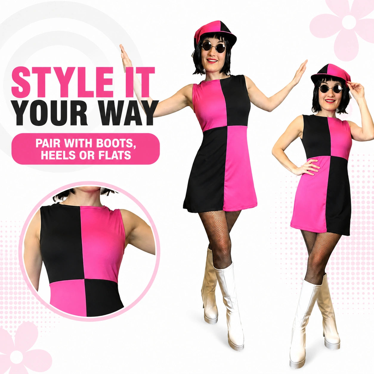 Mod Girl Fancy Dress Costume