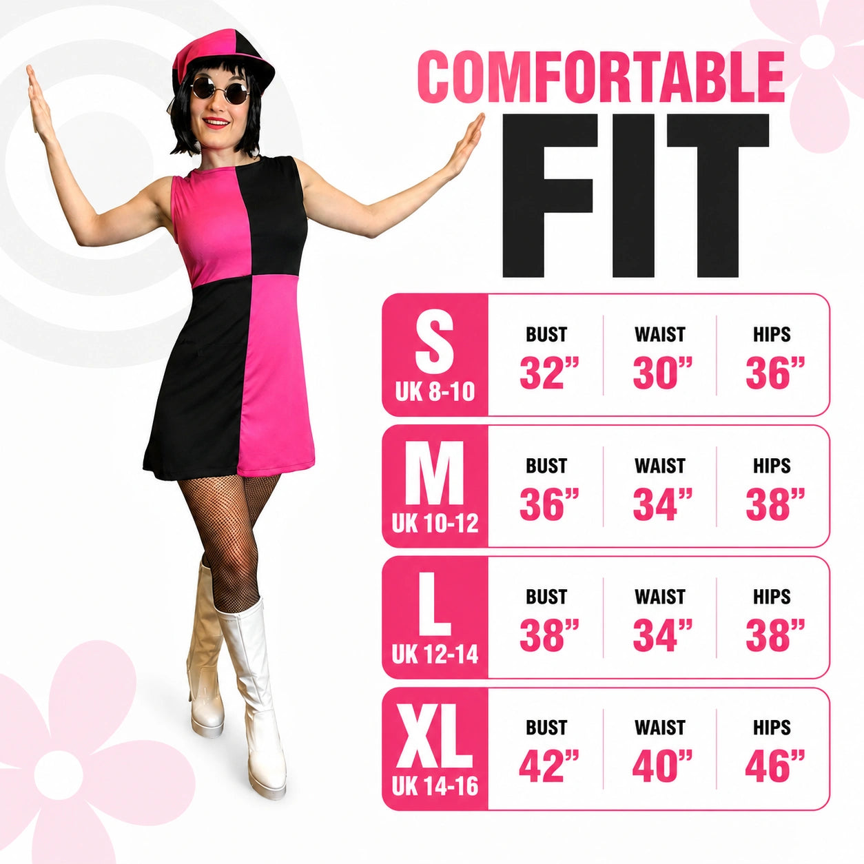 Mod Girl Fancy Dress Costume