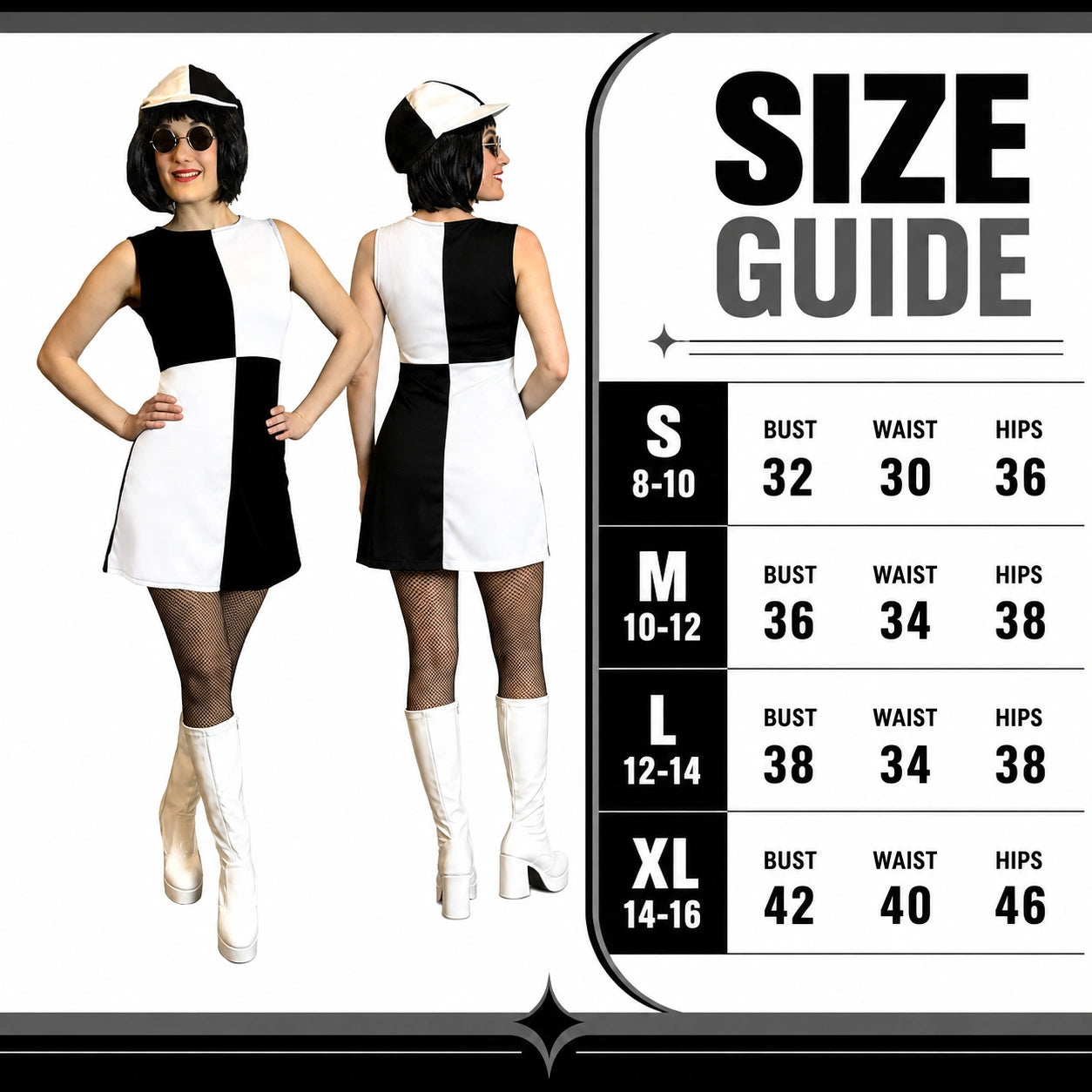Mod Girl Fancy Dress Costume
