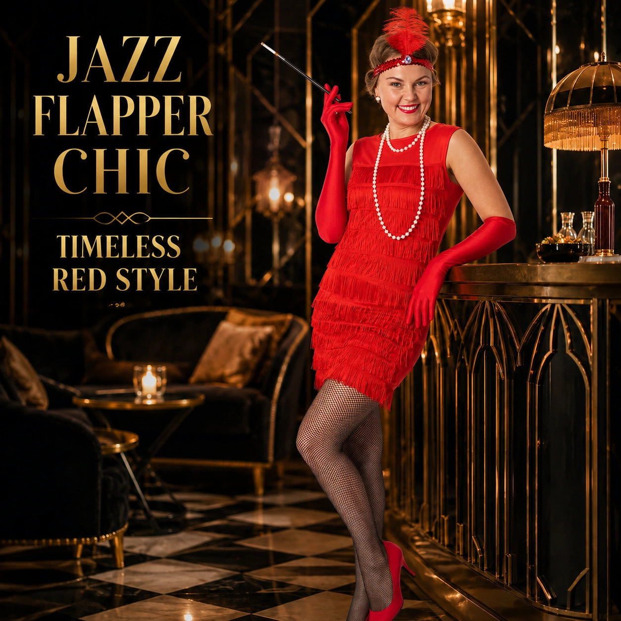 Red Flapper Dress Costume