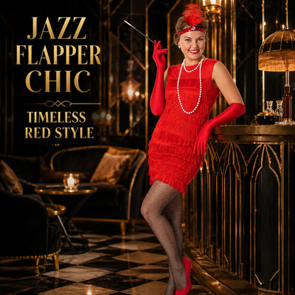 Red Flapper Dress Costume