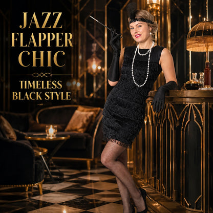 Black Flapper Dress Costume