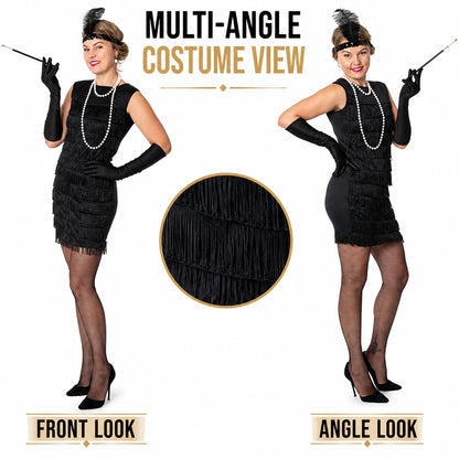 Black Flapper Dress Costume