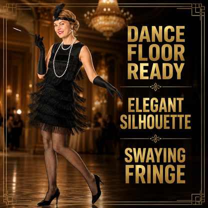 Black Flapper Dress Costume