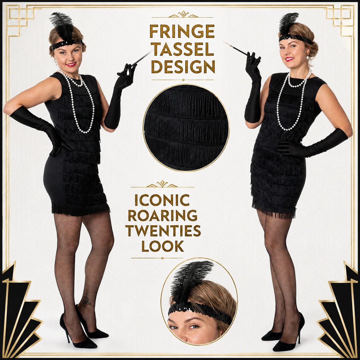 Black Flapper Dress Costume