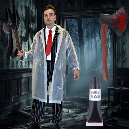 Fancy Dress Costume Physco Baterman Halloween Party Costume