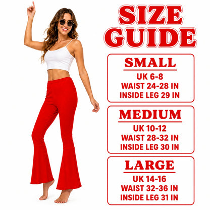 Ladies Flares Red