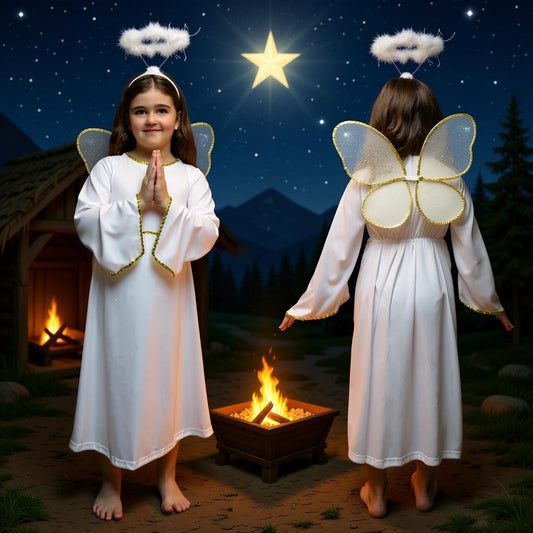 Fancy Dress Angel Costume Christmas Nativity
