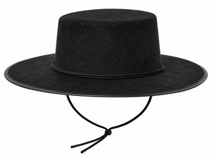 SoWest Black Felt Highwayman Bandit Style Fancy Dress Hat