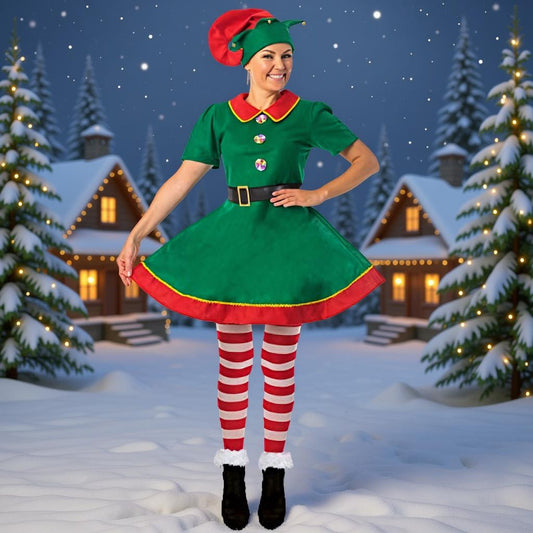 Christmas Sweet Elf Fancy Dress Costume