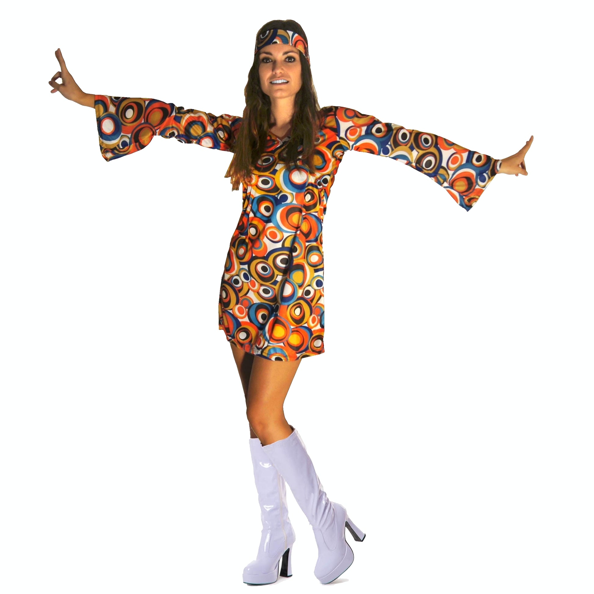 60s Swirl Gogo Dress Costume – Sowest Fancy Dress 60s Swirl Gogo Dress Costume – Sowest Fancy Dress