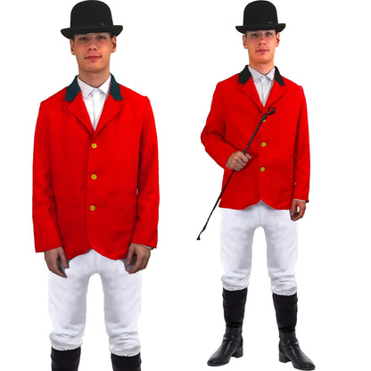 Fox Hunter Jockey Costume Outfit Stag Do Party Group Adult Hunting Fancy Dress