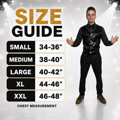 Black Sequin Waistcoat