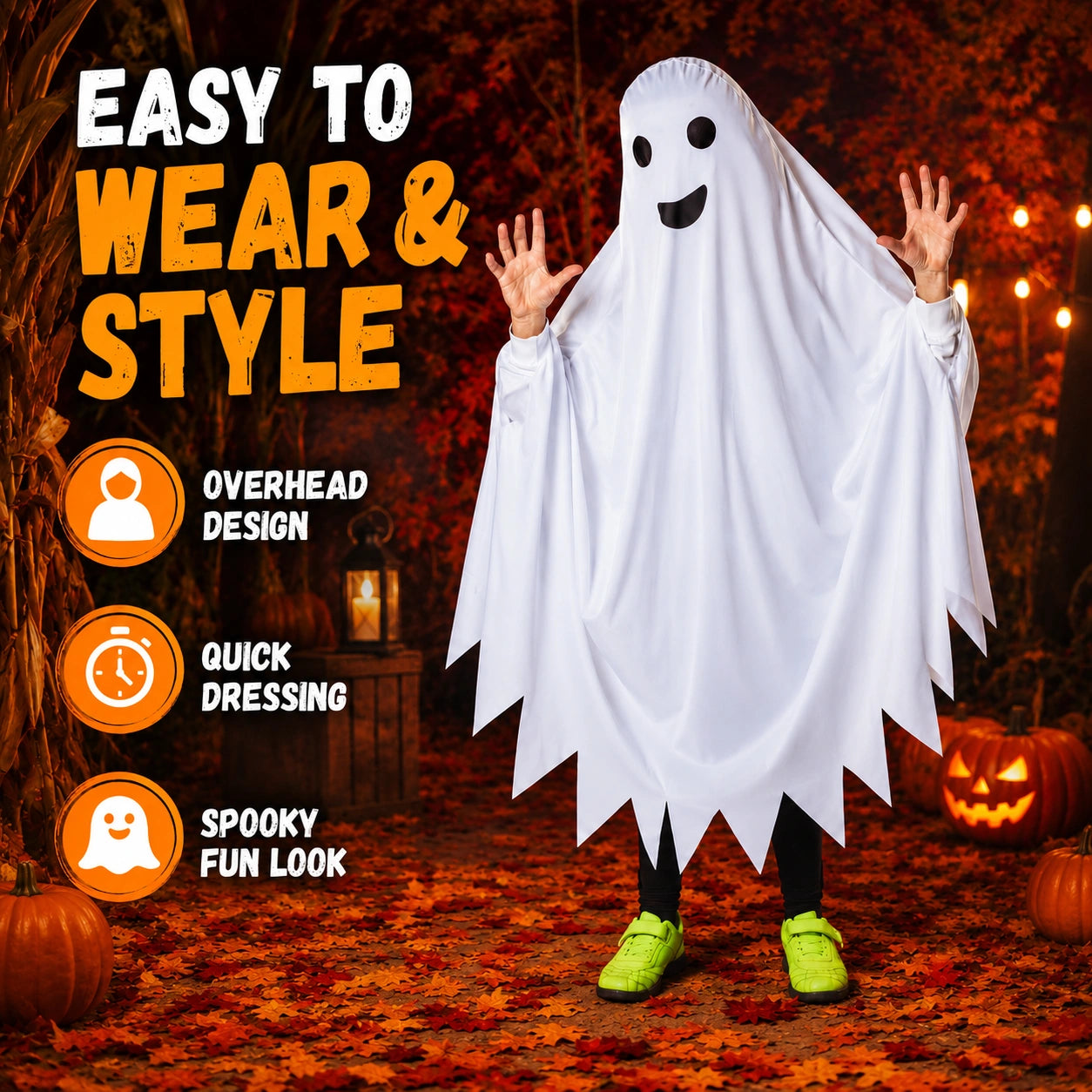 Ghost Costume Poncho