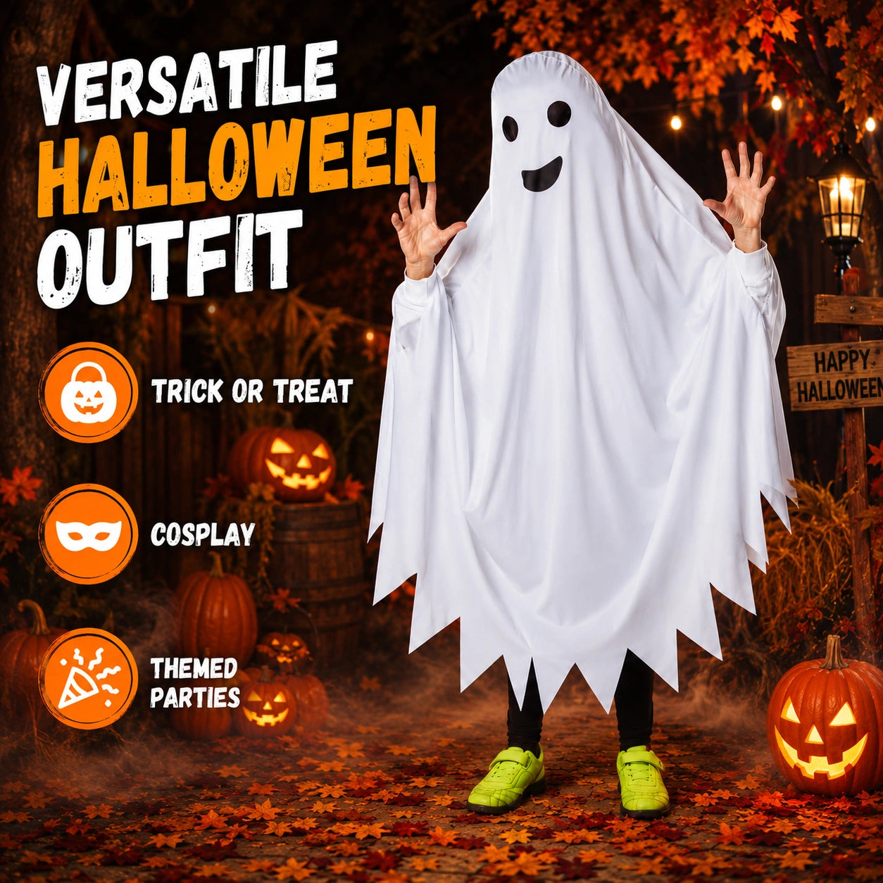 Ghost Costume Poncho