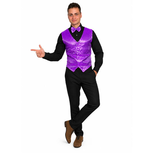 Purple Sequin Waistcoat