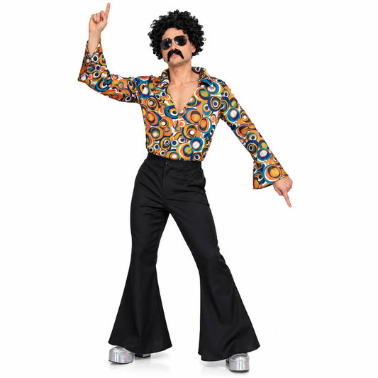 Fancy Dress disco Flared Trouser's Black