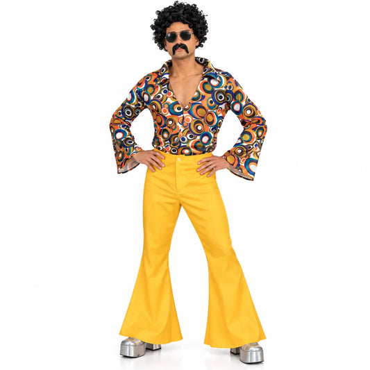 Fancy Dress disco Flared Trouser's Yellow