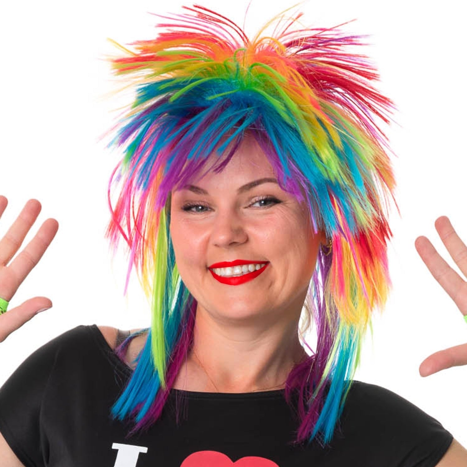 Wig Straight Rainbow Master